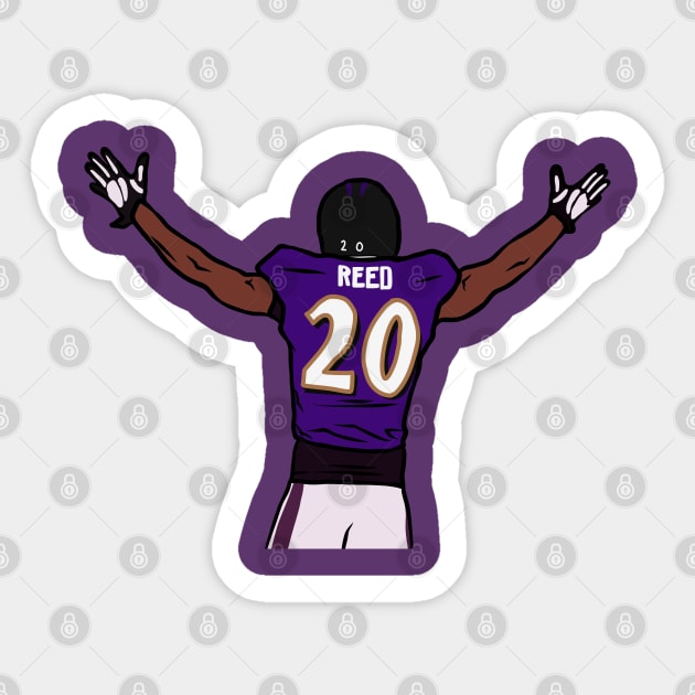 Ed Reed Embrace The Crowd Sticker by rattraptees